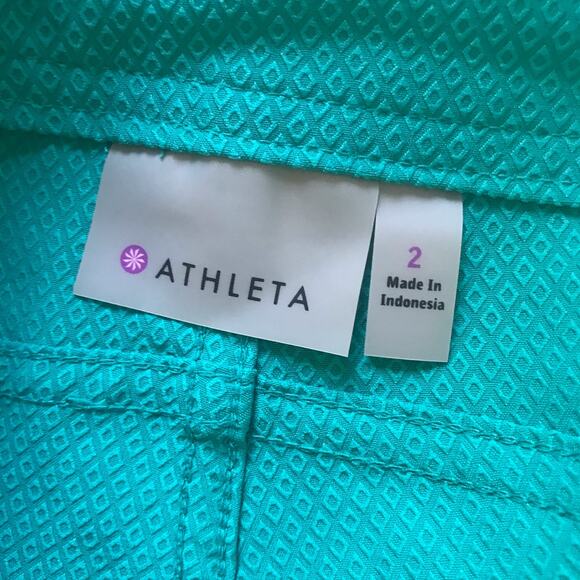 Athleta Green Swim Board Pull-On Shorts with Zipped Pocket Women’s Size 2 - Picture 5 of 7
